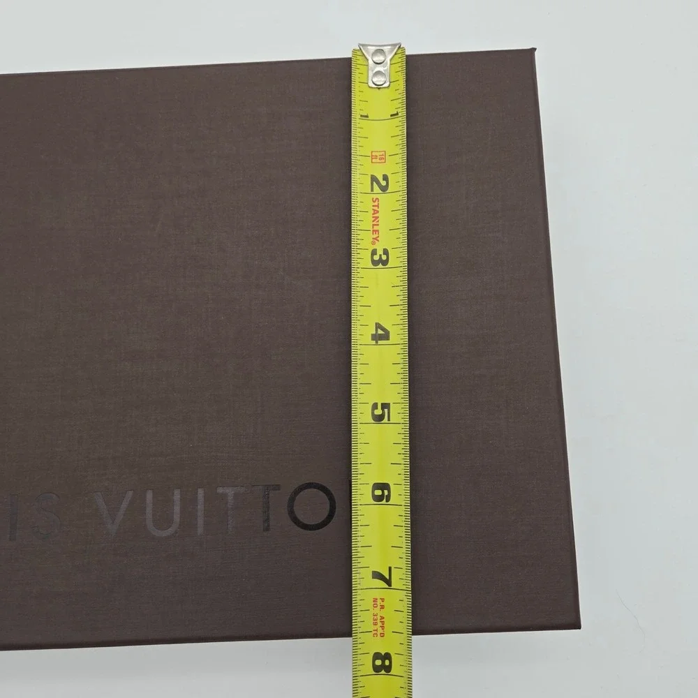 Louis Vuitton Unisex Brown Textured Leather Cord Gift Presentation Box 11x8x2